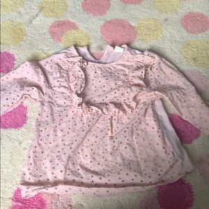Zara Kids Pink Blouse With Ruffles And Designs